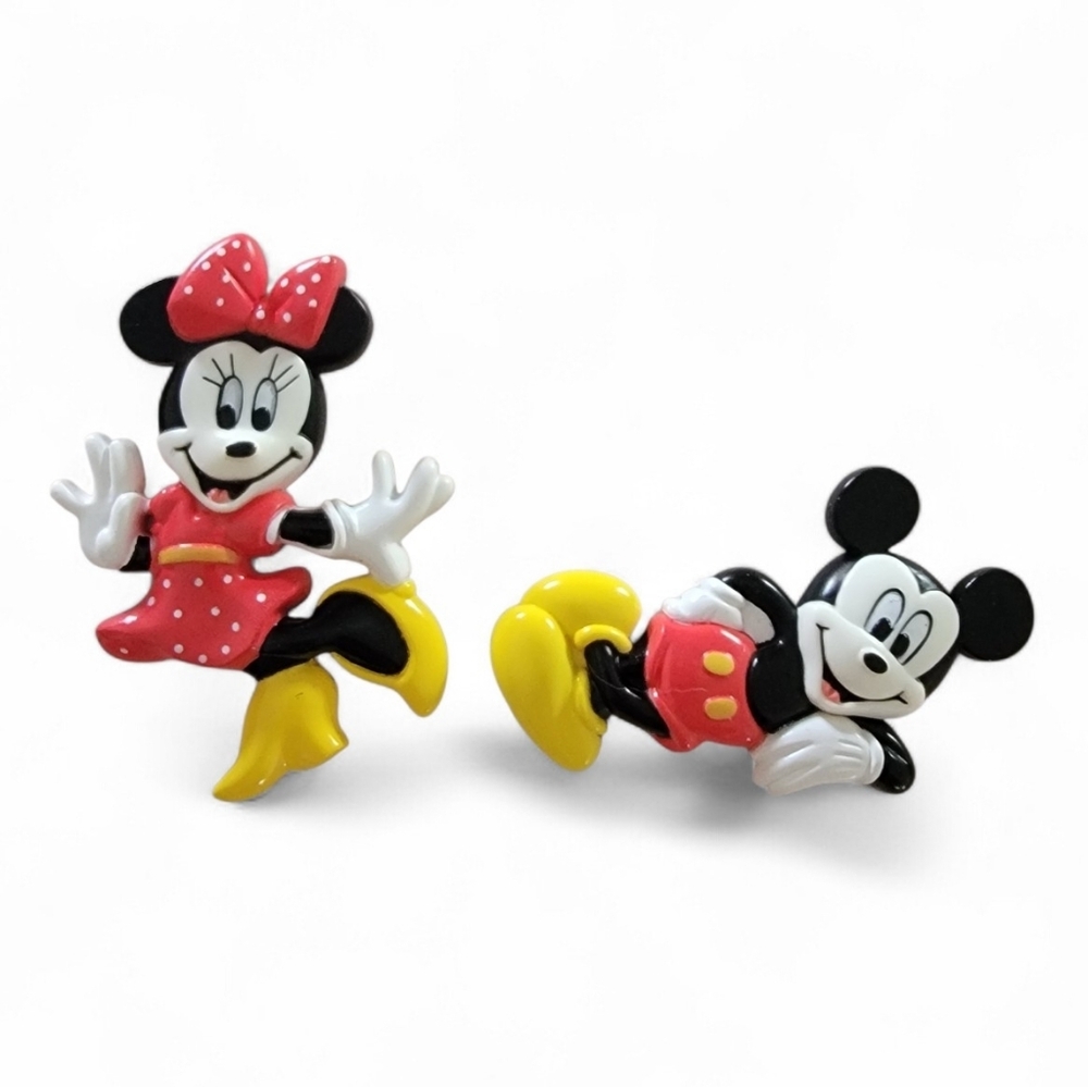 Vintage 1995 Walt Disney Mickey Minnie Mouse Magnet Set 3.5"‎ Vinyl